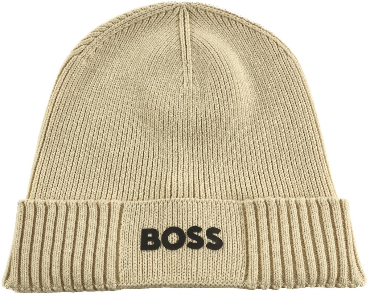 BOSS muts Asic Beanie Open White beige