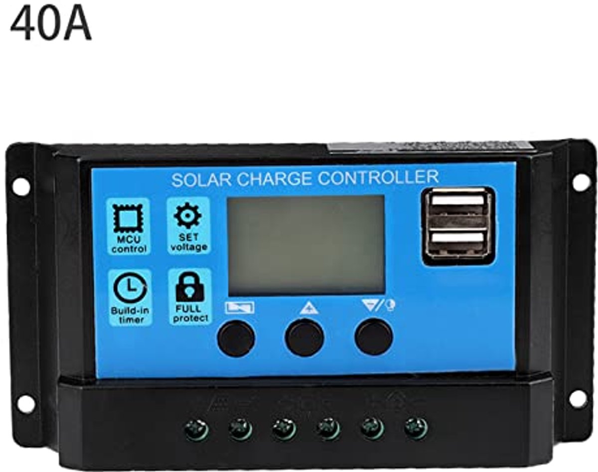 Zonnepaneel Laadregelaar 60 A / 50 A / 40 A / 30 A / 20 A / 10 A 24 V - MPPT & PWM Laadcontrole voor Auto's