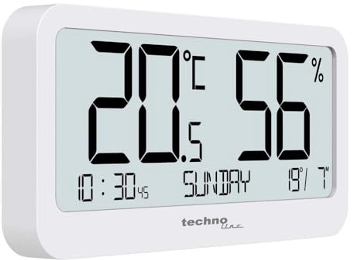 Hygrometer en Thermometer - Digitale Temperatuur- en Luchtvochtigheidsmeter voor Binnengebruik
