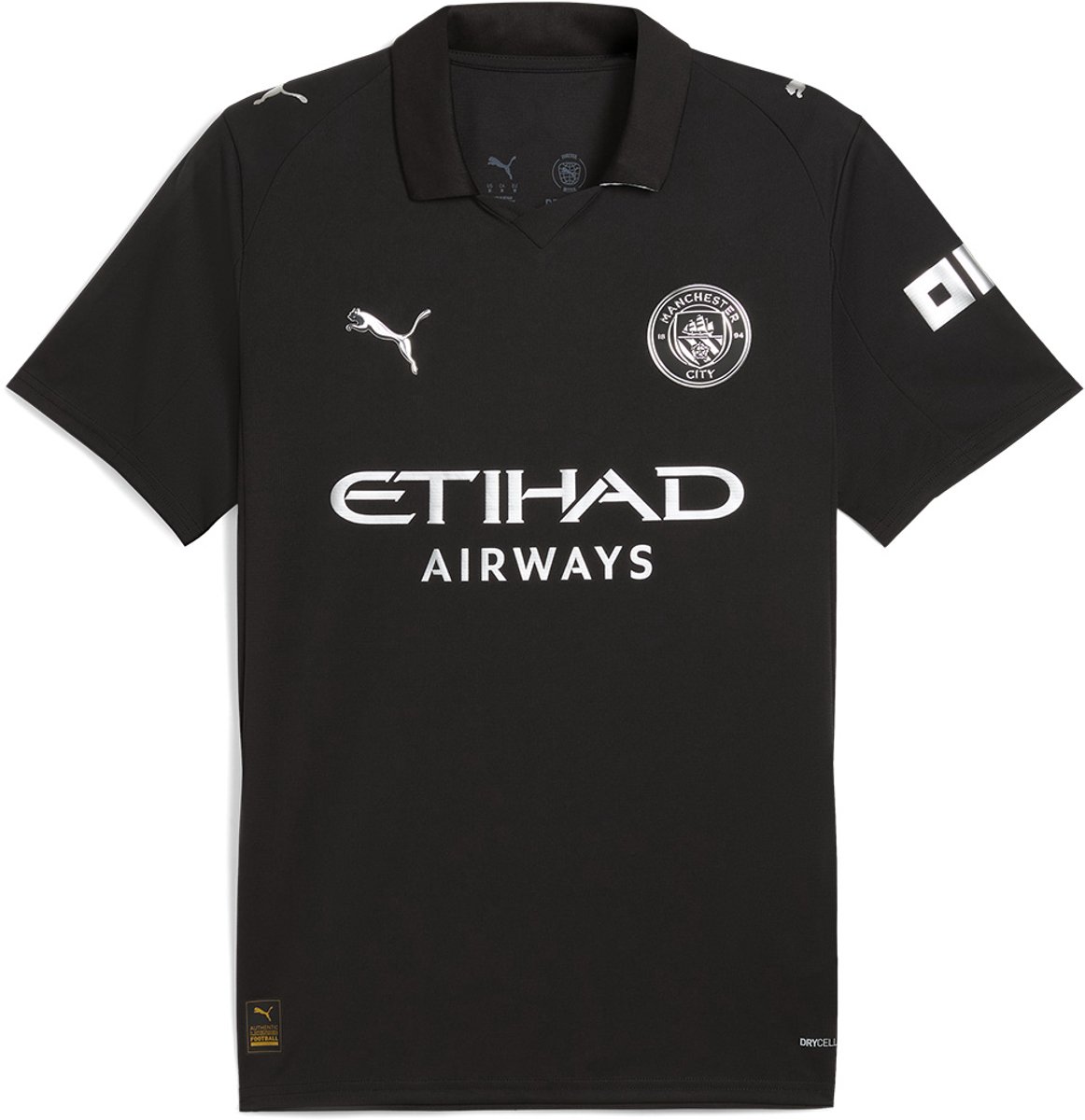 Puma Manchester City Fc 25/26 Replica Weg T-shirt Met Korte Mouwen Zwart S Man