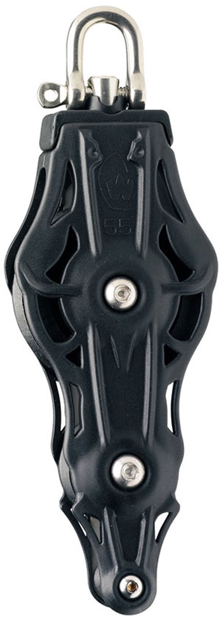 Wichard Draaibare Vioolsluiting Met Katrol 12 Mm Zilver 55 mm