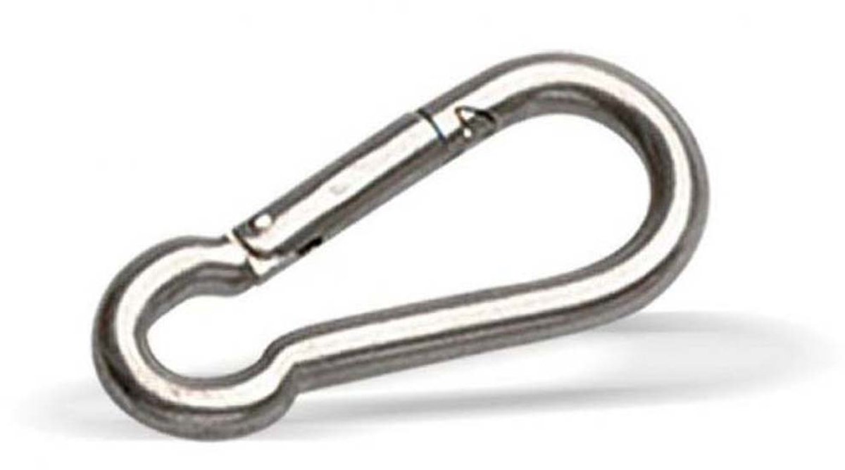 Pike N Bass Roestvrijstalen Karabijnhaak 10 Mm Zilver