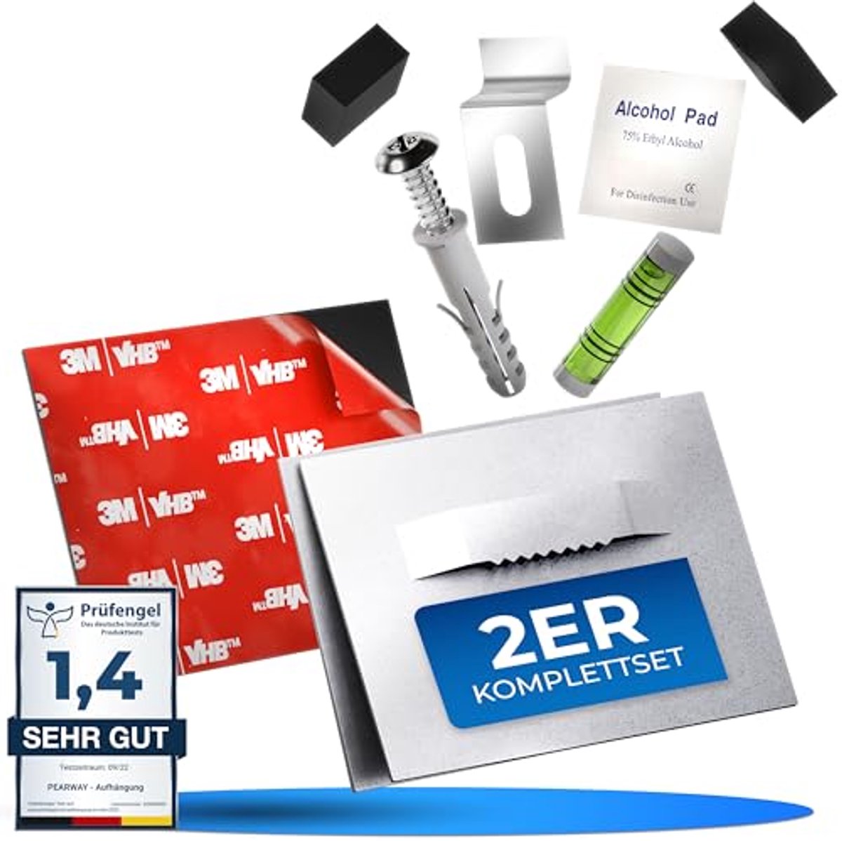 Fotohanger zelfklevend met 3M lijm - Alu Dibond & Acrylglas ophanging