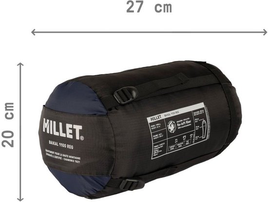 Millet Baikal 1100-4°c/0°c Slaapzak Blauw Regular / Right Zipper van Millet — afbeelding 5