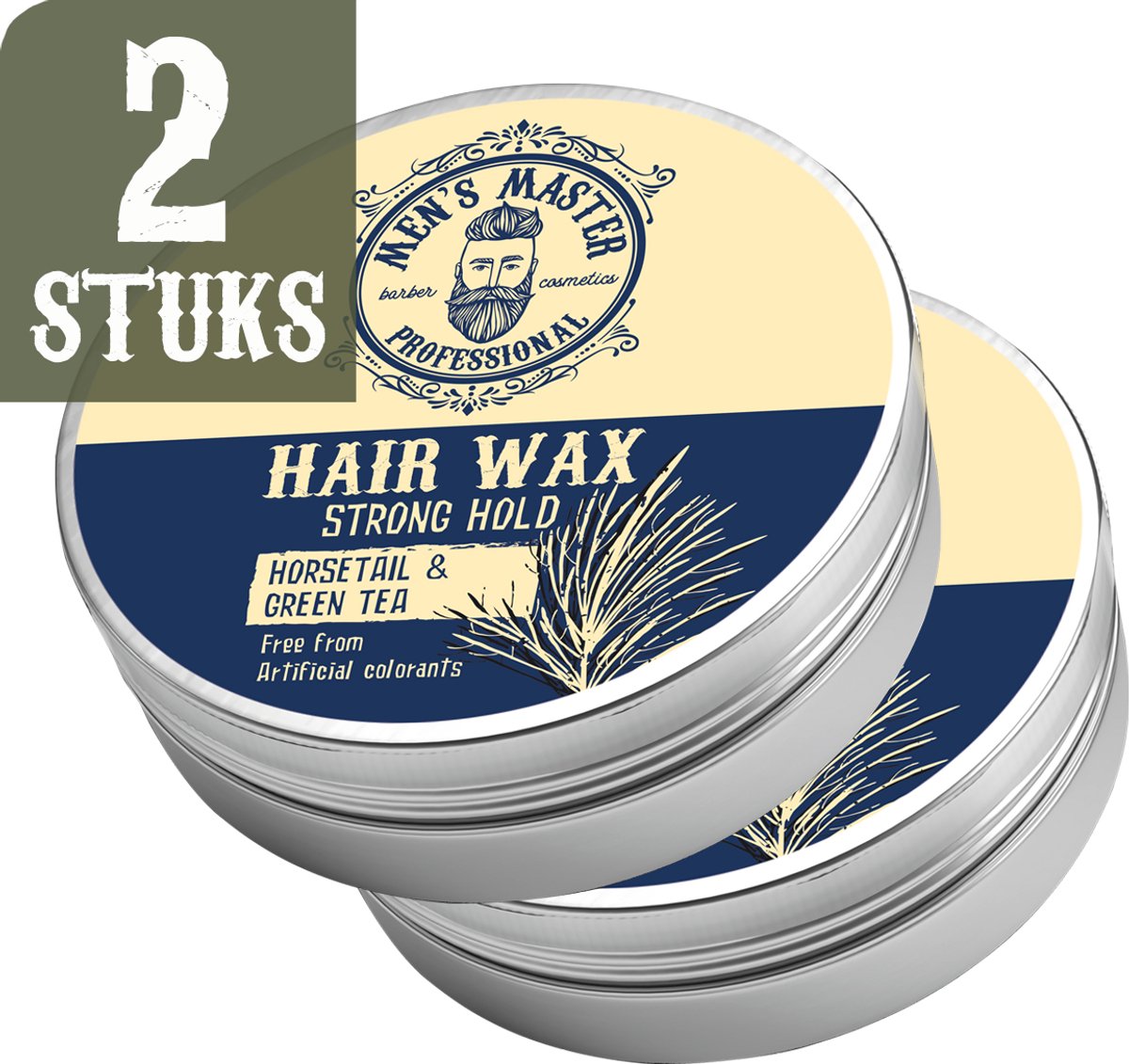 Men’s Master Strong Hold Hair Wax Voordeelverpakking – Haarwax Mannen met Ultra Sterke Hold – 2 x 100ml