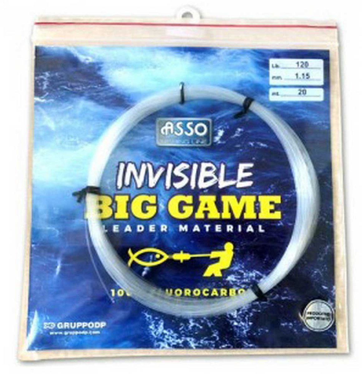 Asso Invisible Big Game 20 M Flurocarbon Transparant 0.600 mm