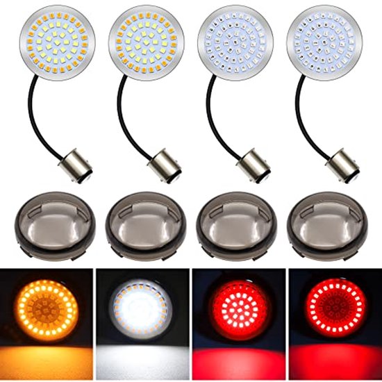 Atubeix - Luz trasera LED para motocicleta, luz trasera de freno