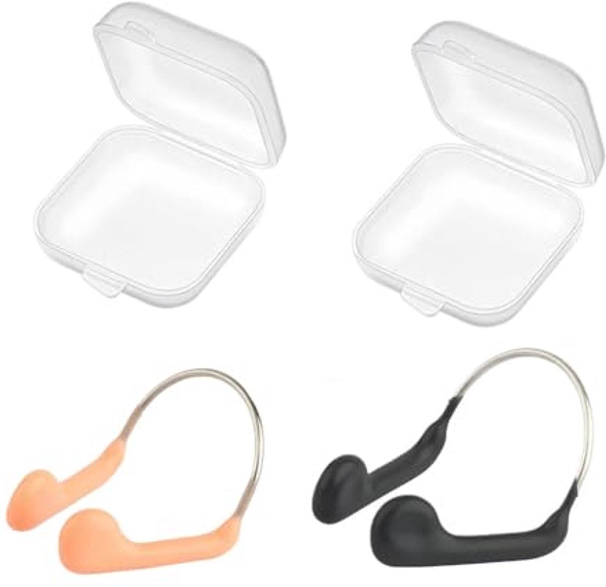 Zwemneusclip Siliconen - 2 Stuks met Opbergdoos - Unisex