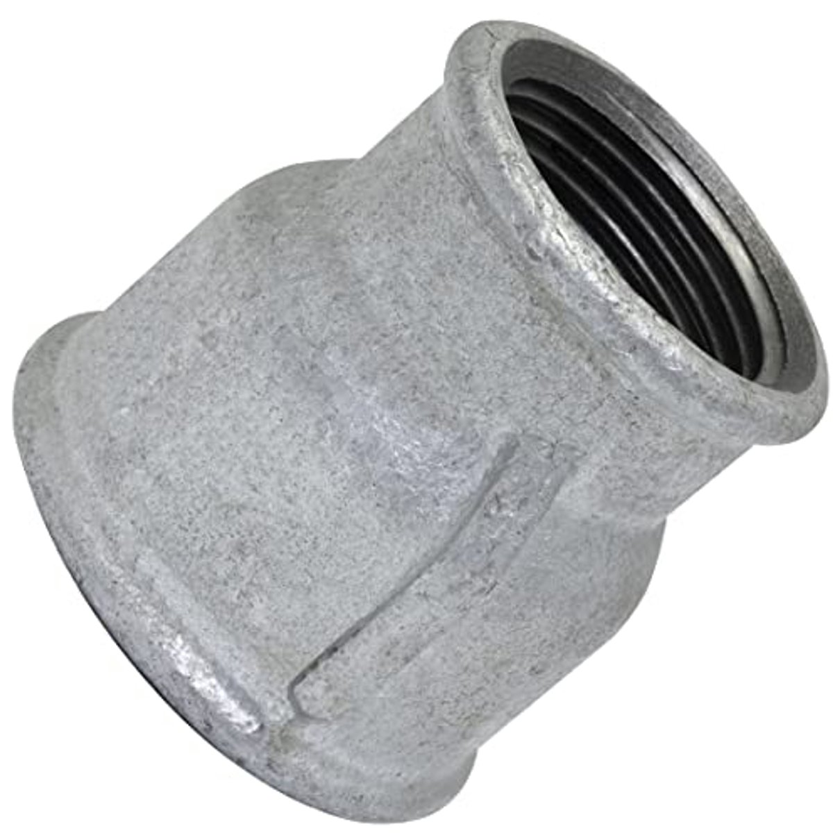 Verloopstuk vrouwelijk/vrouwelijk 1 1/4 inch x 1 inch - verzinkt gietijzer - buisverbinding voor sanitaire installatiewerkzaamheden