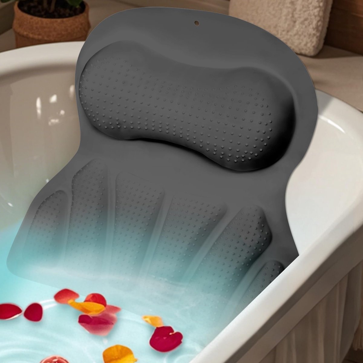 Ibenzoa® Ergonomisch en Luxe Badkussen met Zuignappen voor Comfort in de Badkuip