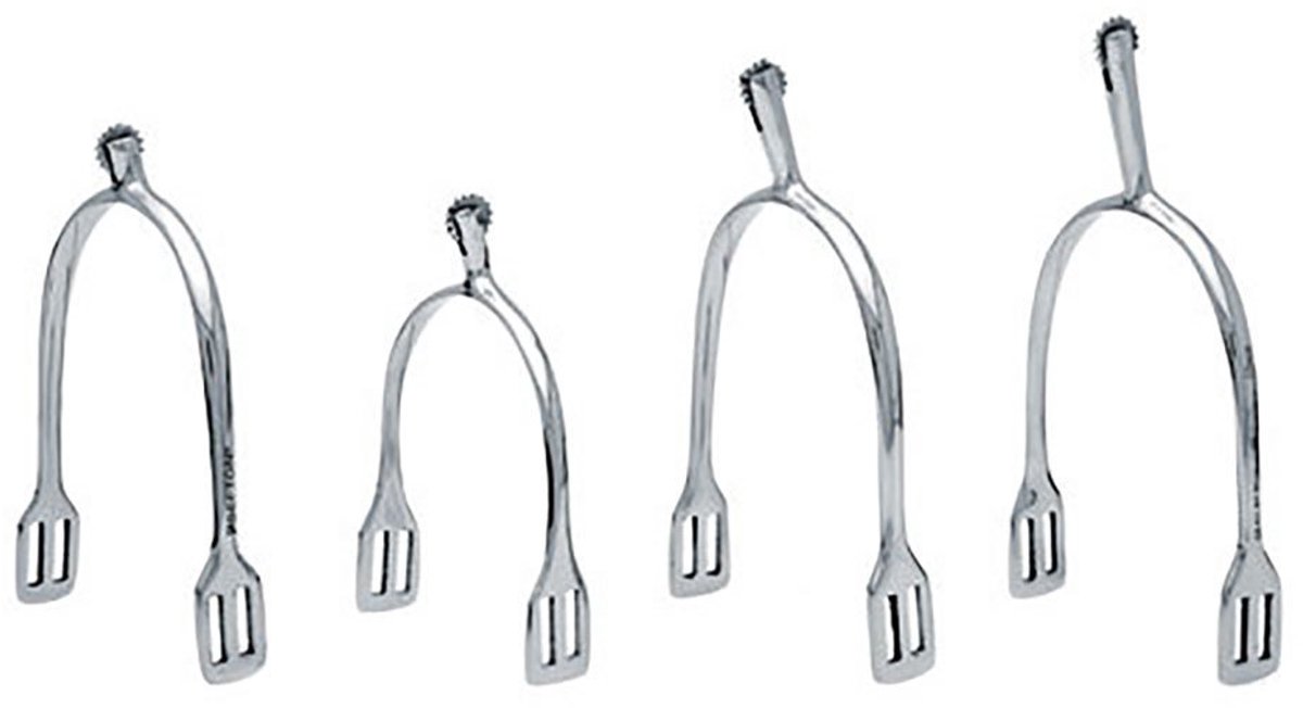 Sefton Stainless Rowels With Prongs Women Flat End English Sporen 40 mm Zilver