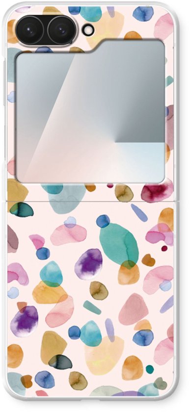 Case Company® - Coque compatible avec Samsung Galaxy Z Flip7 FE - Terrazzo Memphis - Soft Cover Coque de Téléphone - Protection de tous les Côtés et Bord d'Écran
