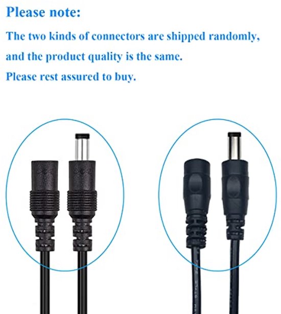 TOOHUI 1 bus naar 4 stekkers DC splitter, DC stroomverdeler 5,5 x 2,1 mm, vrouwelijke male DC stroomkabel Pigtails stekker CCTV camera aansluitkabel stekker, DC Power Jack Plug Adapter