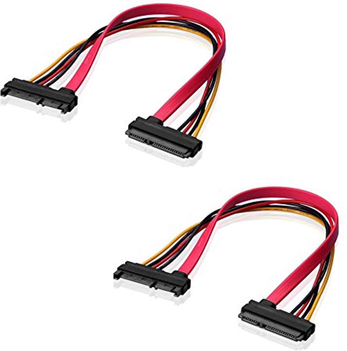 SATA Male naar Female Data en Power Verlengkabel 30 cm - 22-pins SATA Verlengkabel