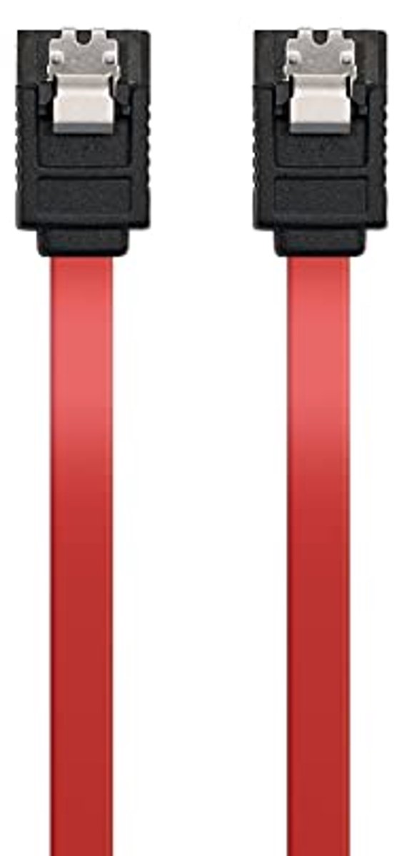 SATA III-kabel 70 cm met metalen clips - 6 Gbit/s overdrachtssnelheid - Rood