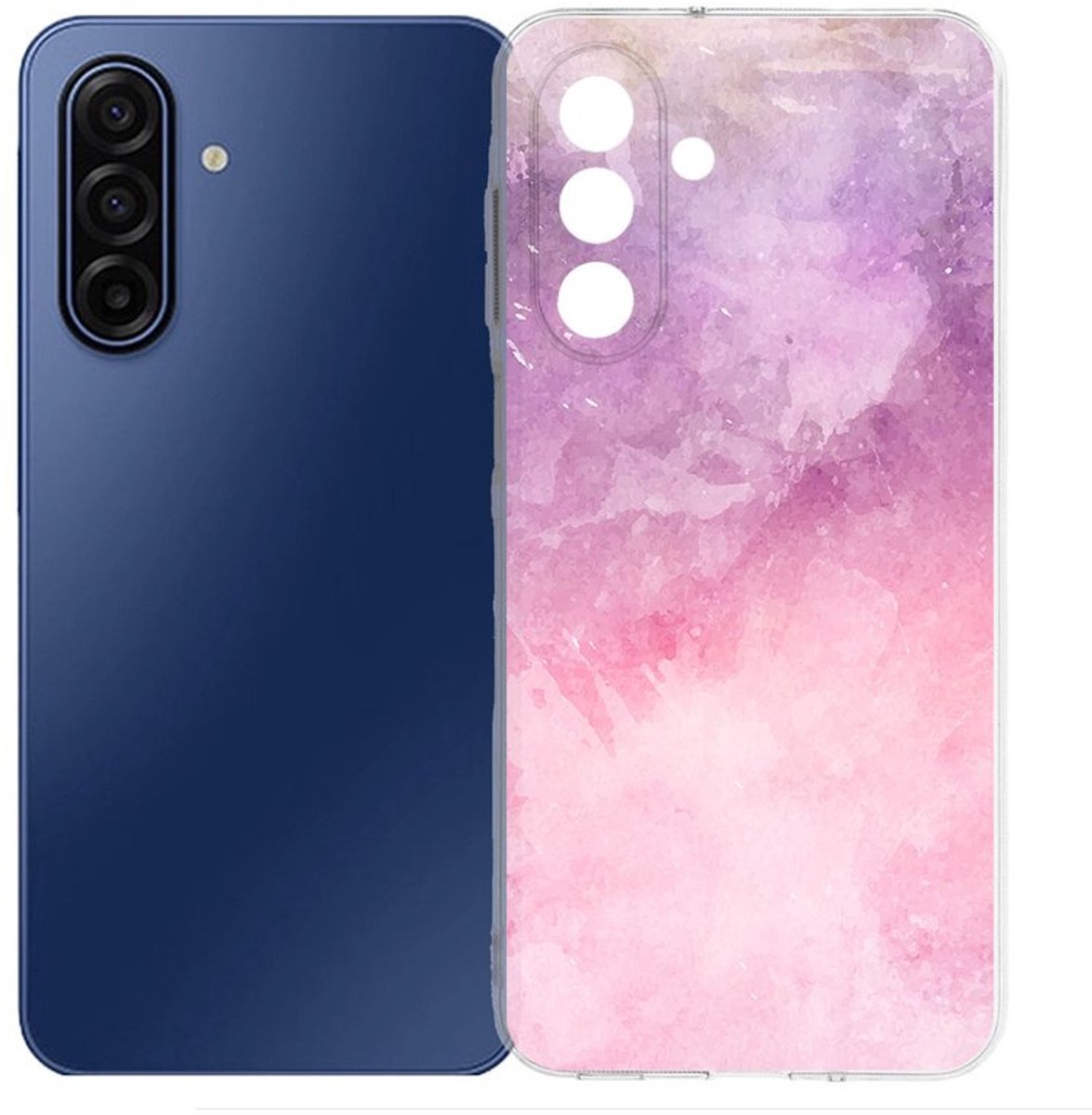 TPU Hoesje Samsung Galaxy A17 - Pink Purple Paint Backcover