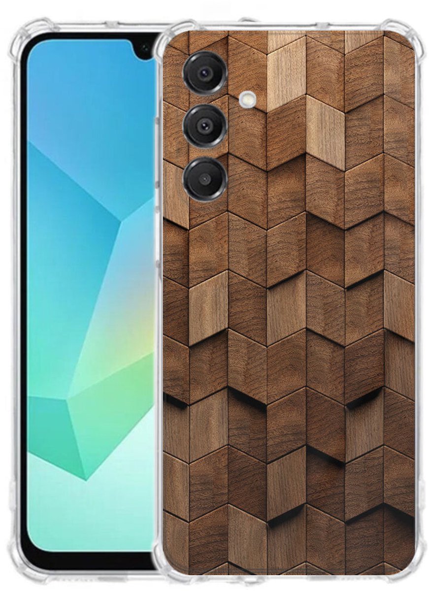TPU Telefoonhoesje Samsung Galaxy A17 - Wooden Cubes schokabsorberende backcover
