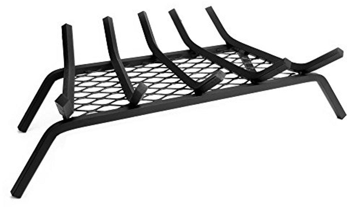Open Haard Rooster 24 Inch - 1/2 Inch Massief Staal met Ember Retainer