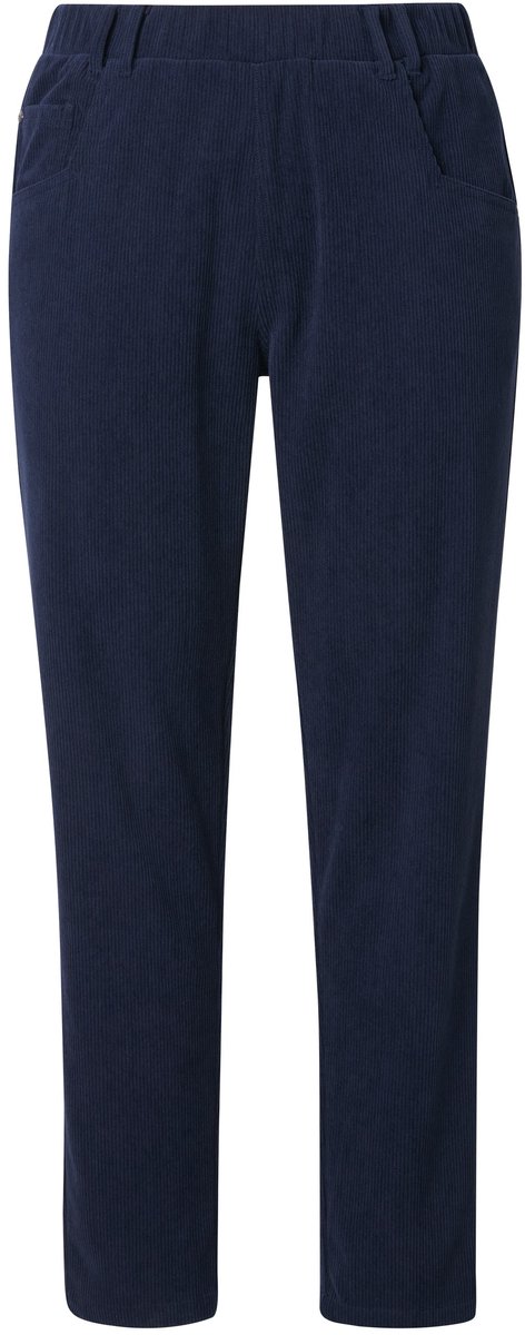 Laurasøn - Dames - mom corduroy broek - Marine - Maat 54