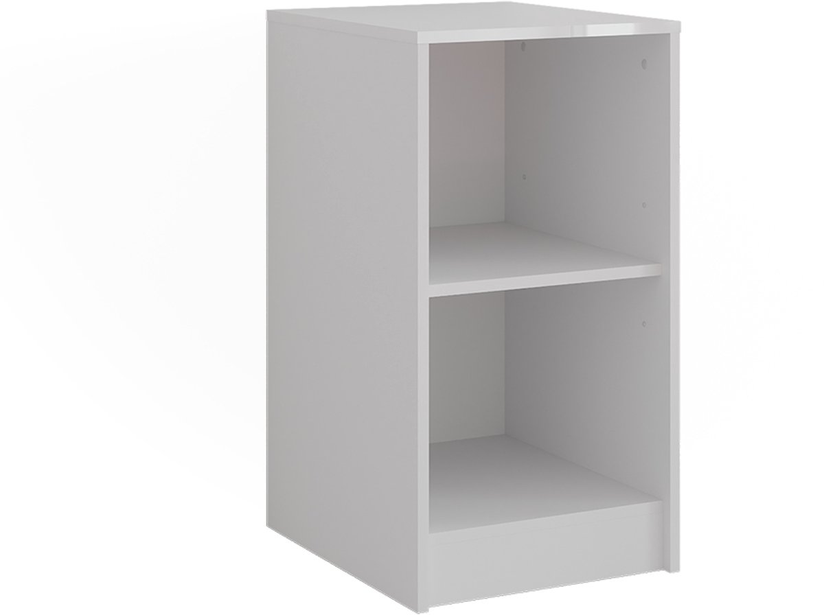 Vicco Sherry Ladekast – 40.2 x 76 cm Wit/wit hoogglans