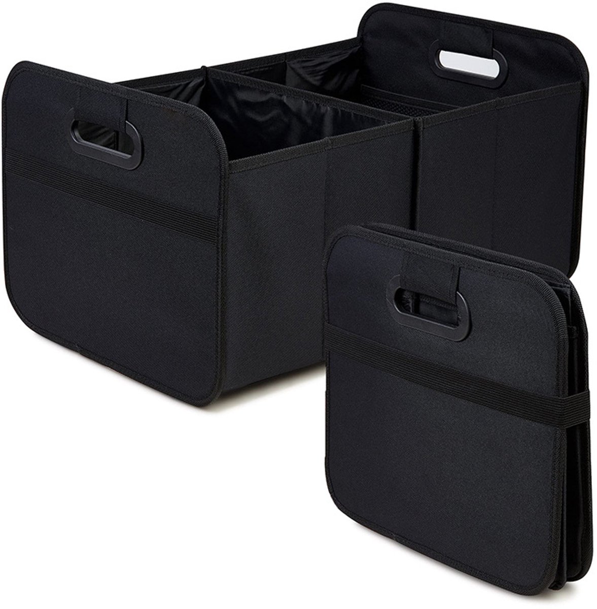 Image of 1 Auto-opbergdoos - Auto-opbergdoos - Opbergdoos - 35L - Draagbaar - Opvouwbaar - Kofferbakorganizer - 32×23×47 cm - Geschikt voor reizen, kamperen, winkelen, SUV-opbergdoos - Lichtgewicht en gemakkelijk schoon te maken - Zwart