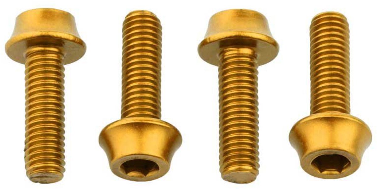 Wolf Tooth M5 X 15 Mm Bidonhouder Schroeven 4 Eenheden Goud