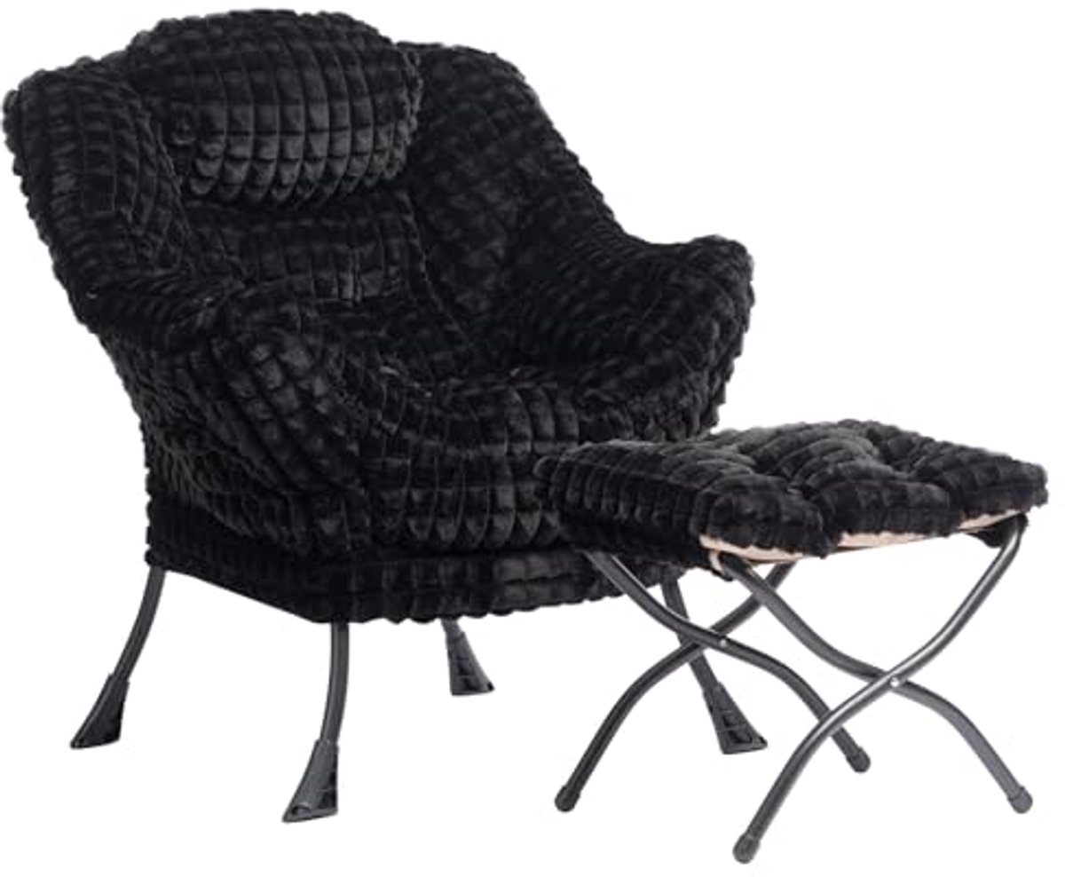 Relax Fauteuil met Voetenbank - Comfortabele Lounge Stoel voor Woonkamer en Slaapkamer