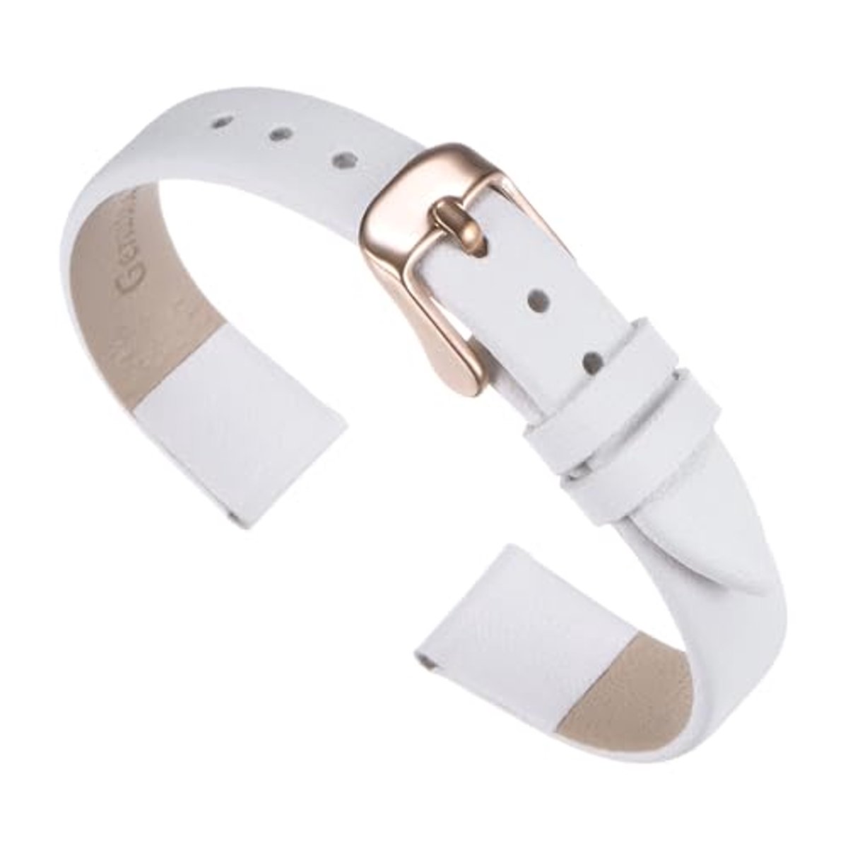 Leren Horlogebandje 14 mm voor Dames en Heren - Vintage Armband met Roestvrijstalen Gesp