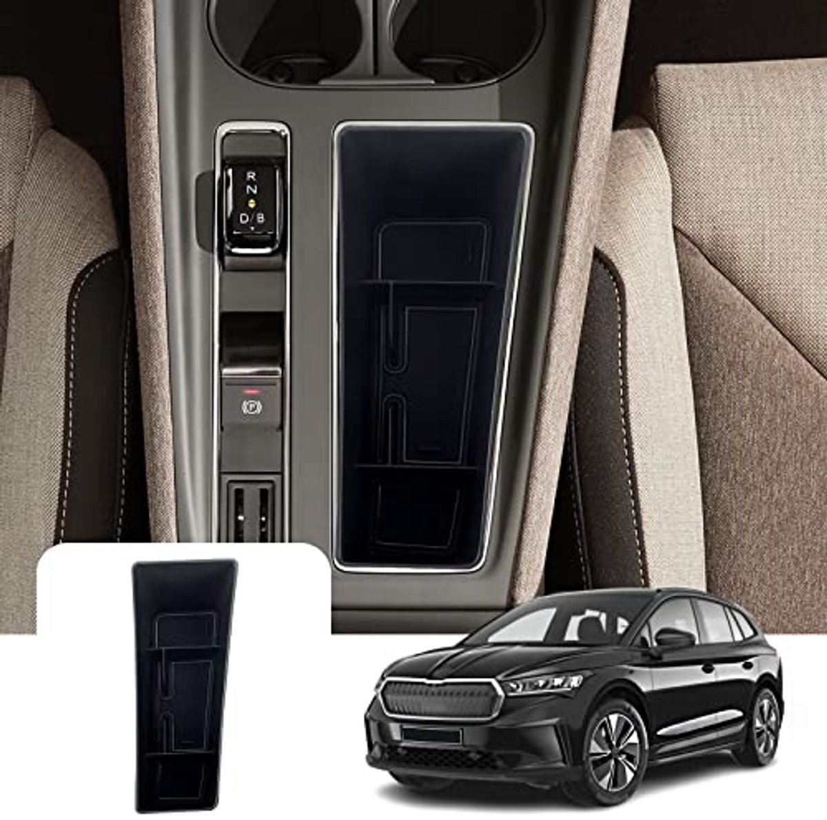Middenconsole Organizer voor Skoda Enyaq iV 2021-2025 - Opbergdoos en Accessoires