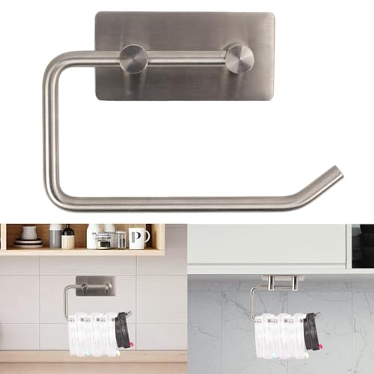 Tumbler Deksel Organizer - 2 Stuks - RVS Onder Kast Houder voor Keukenkasten