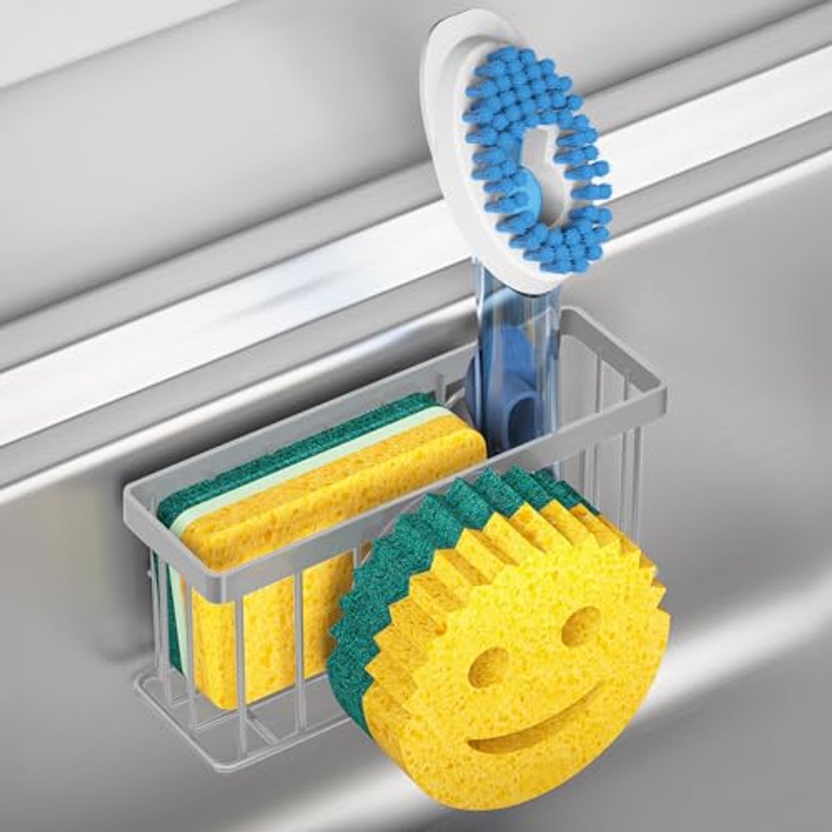 Sponshouder met Smiley Face - Sink Caddy voor Spons en Zeep