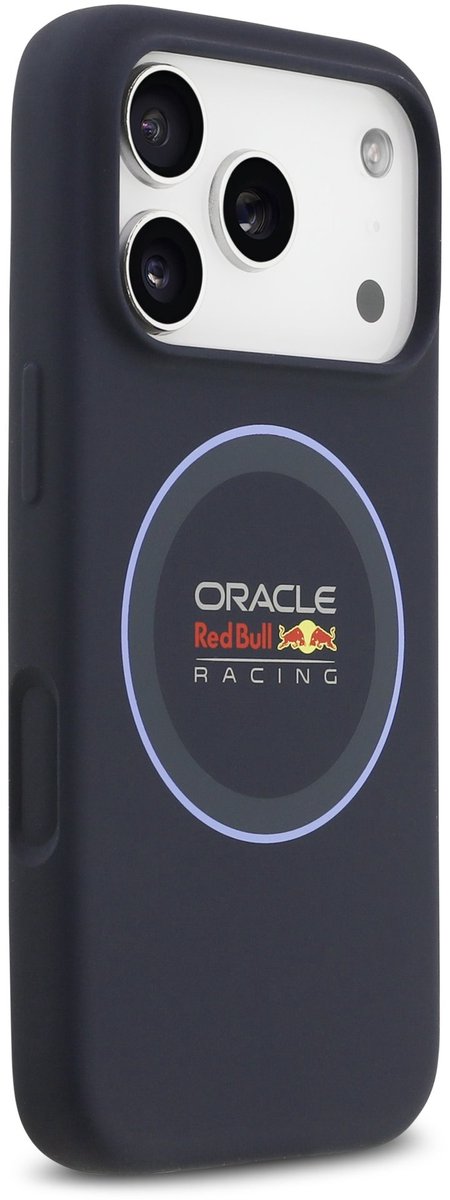 Red Bull Siliconen Hoesje Geschikt voor iPhone 17 Pro - Navy - MagSafe Compatibel - Blue Ring Design - Schokbestendig van Merkloos — afbeelding 5