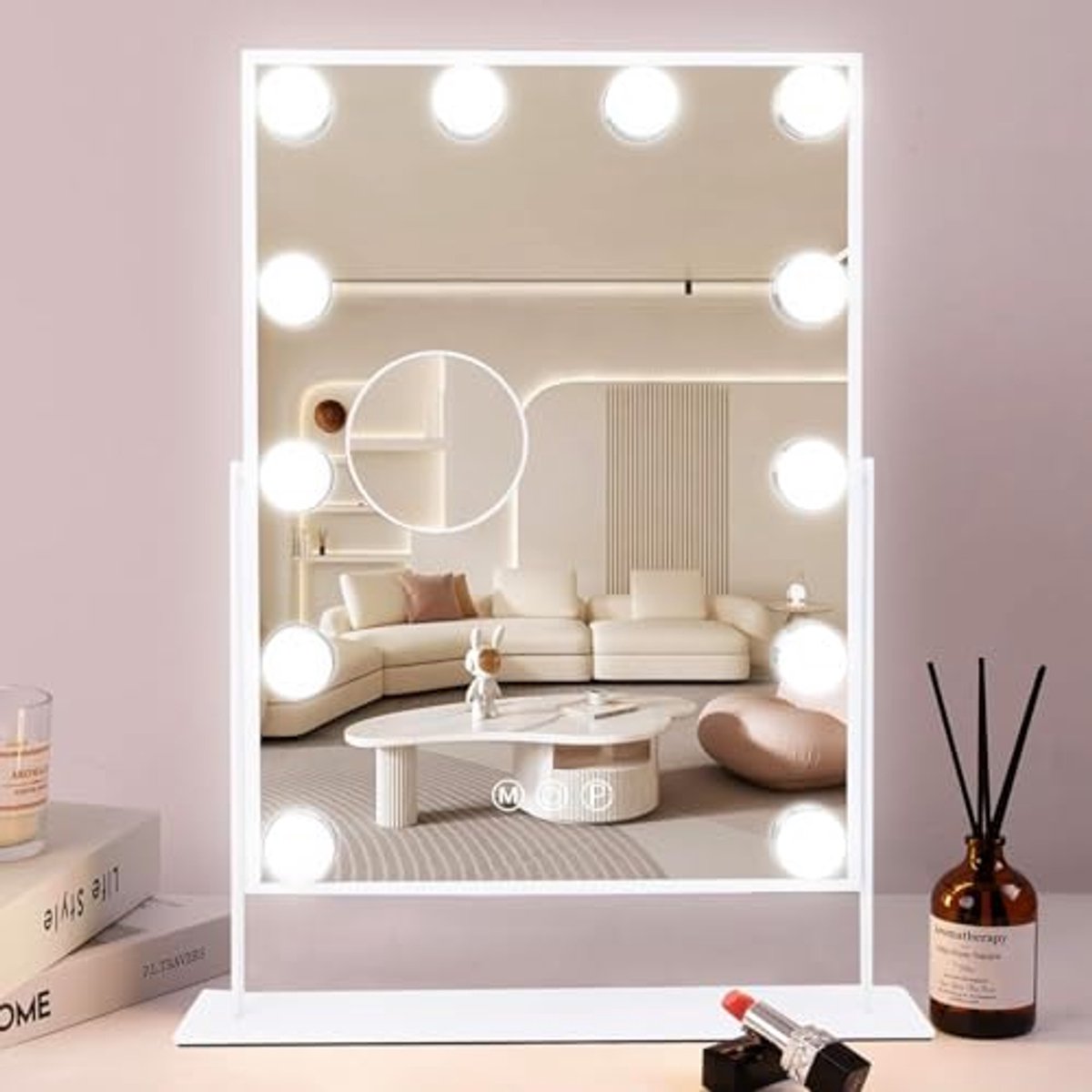 Make-upspiegel met Verlichting en Dimbare Lampen - Hollywood-stijl