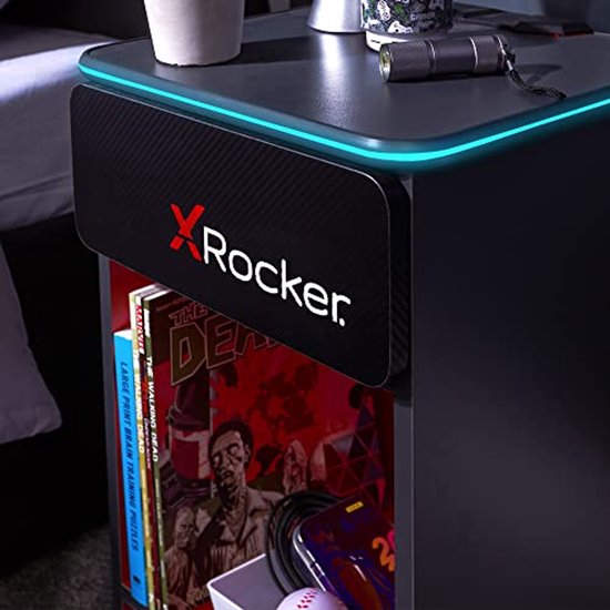 Slim nachtkastje met draadloos laadstation, opladen via USB en verstelbare LED-verlichting, vingerafdrukslot Tafelkast 2 laden Nachtkastje Slaapkamermeubilair Kleine ruimtes Bijzettafeltje (Color : D