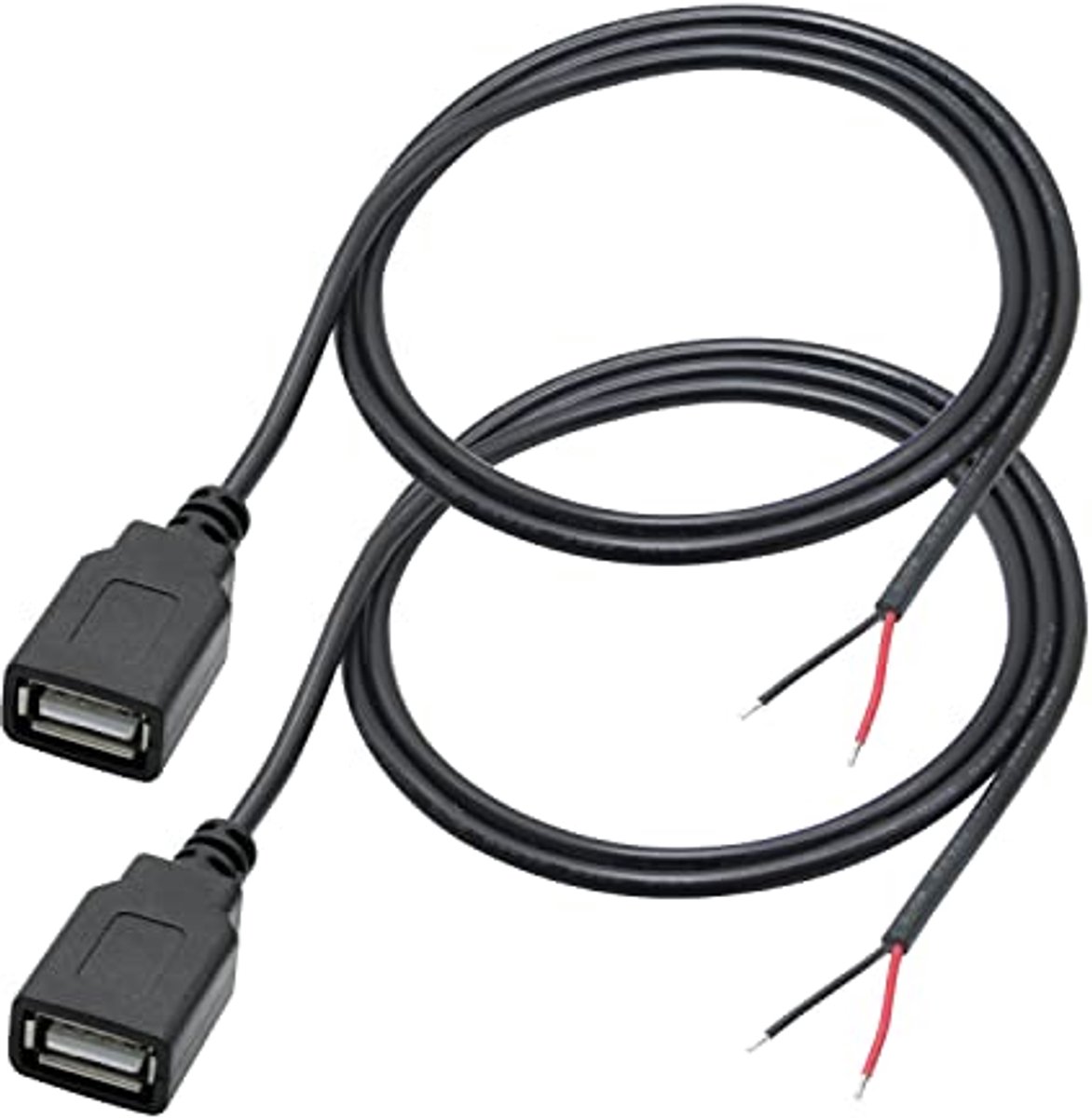 USB A-bus Pigtail Open End Power Kabel 3FT voor 5V/3A Apparaten