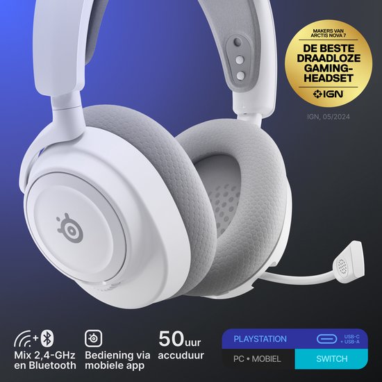 SteelSeries Arctis Nova 7P Gen 2 (wireless, White) (3/8)