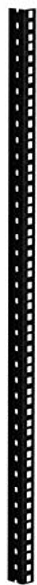 Adam Hall 61535B18 Rackrail, zwart geperforeerde gaten, 18 HE - Profiel