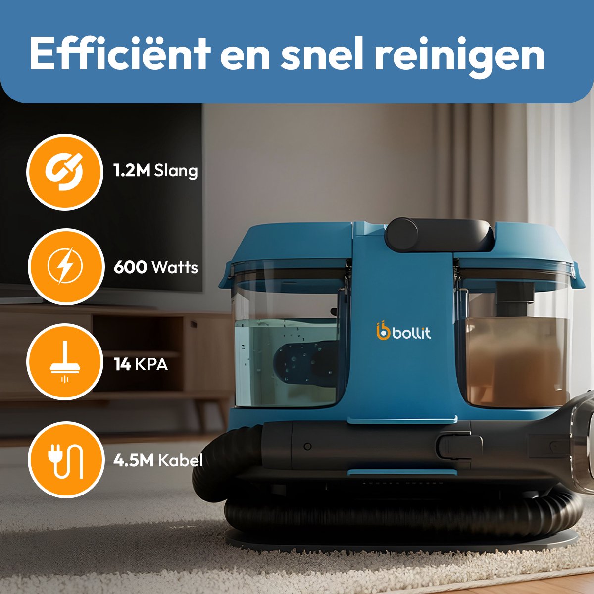 BOLLIT BOLLIT 4-in-1 Tapijtreiniger - afbeelding 4