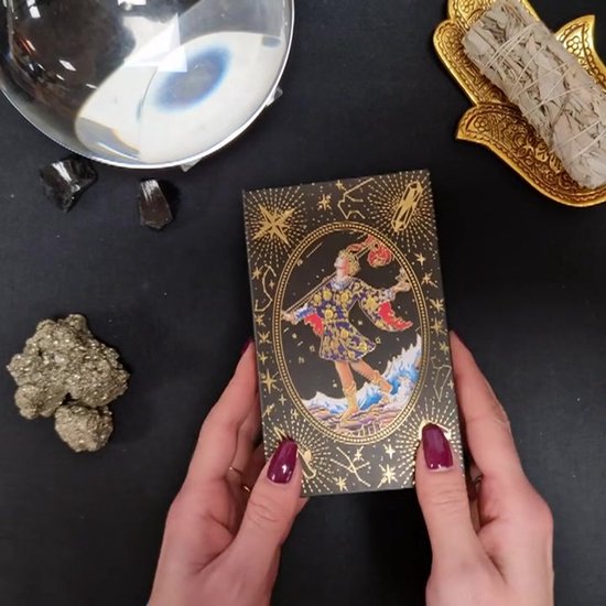 Jeu de cartes de Tarot en feuille d'or Set Boek - Que la magie commence - Cartes de Tarot - Jeu de Tarot - Cartes Oracle - Cartes de Tarot - Jeu Oracle - Cartes de Tarot en anglais avec explication