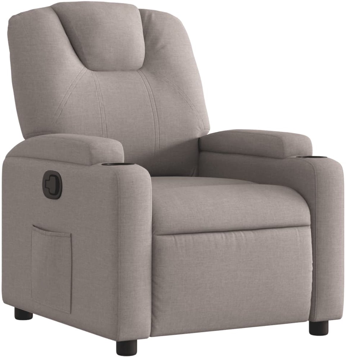 vidaXL Fauteuil - verstelbaar - stof - taupe