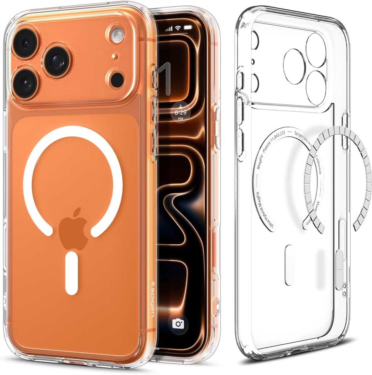 Spigen Geschikt voor Apple iPhone 17 Pro - Ultra Hybrid MagFit - Geschikt voor Mag - Back Cover Hoesje - Transparant