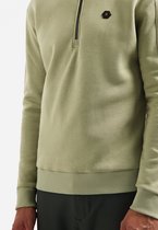 Halve rits sweater met mouwrits