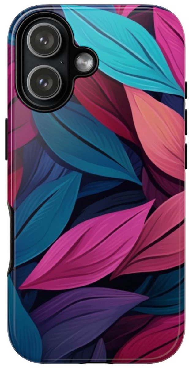 Kleurrijk Abstract Bladerenpatroon – Telefoonhoesje Geschikt voor iPhone 17