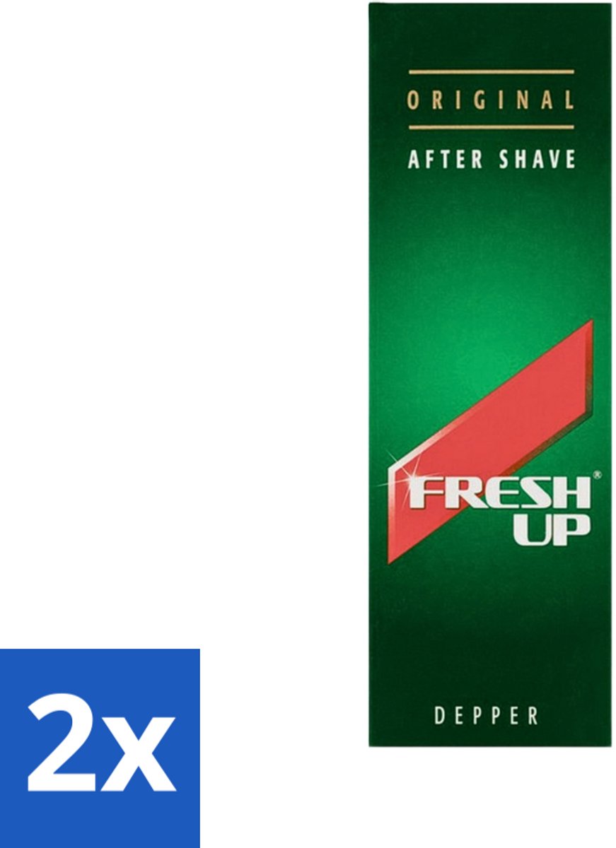 2 x Fresh-Up After Shave Depper 100 ml - Aftershave Lotion - Scheren - Huid Verzorging - Depper - Menthol