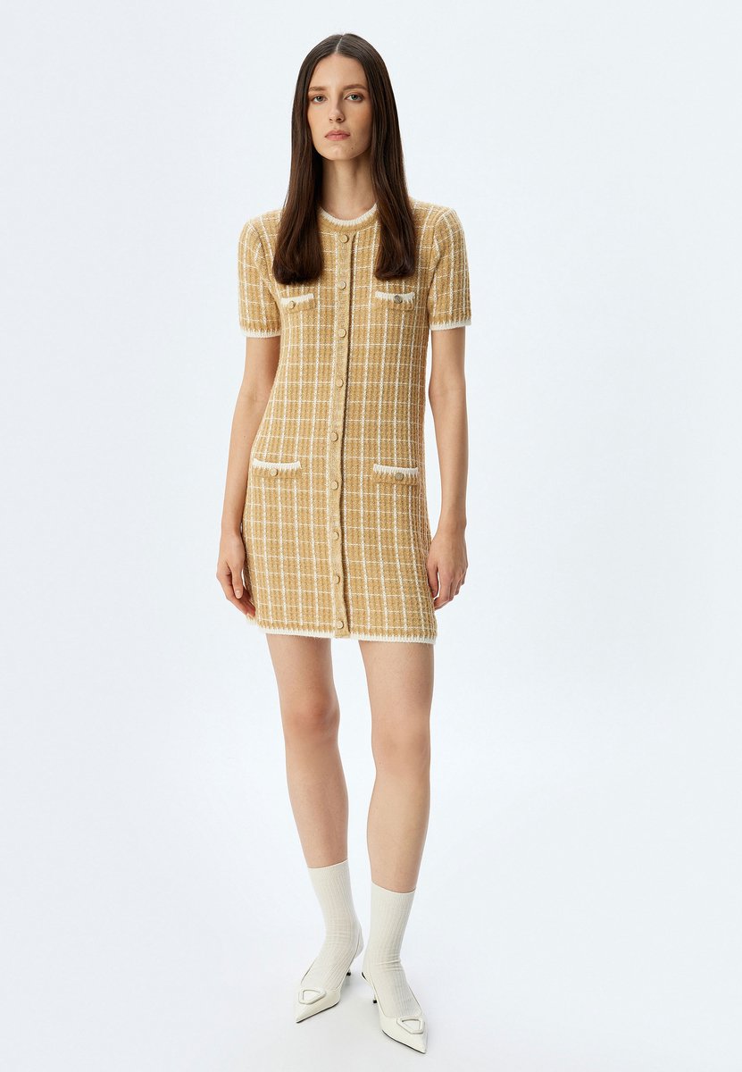 Mini-lengte Shift jurk Strickkleid