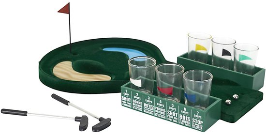 Drankspel/drinkspel - shotjes Mini Golf - bordspel - feestartikelen - cadeau - kantoor gadgets