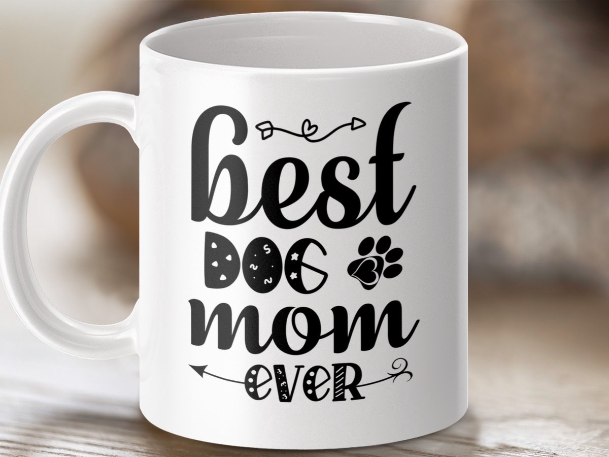 Mok Beste Hondenmoeder Ooit, Hondenliefhebber, Hondenmama Cadeau, Huisdier Moeder, Grappige Honden Mok, Dog Mom, Hondenhart, Unieke Cadeau