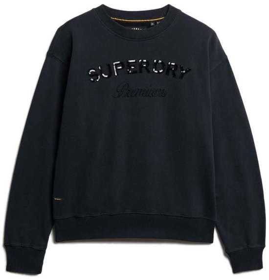 Superdry Premium Design Loose Fit Sweatshirt Zwart L Vrouw