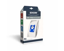 SQOON® Stofzuigerzakken - Geschikt voor AEG (VX8.2 Silence, VX7, VX6, GR201S, GR201M), Philips (3000 Series, Power Go, Performer) en Electrolux (Standard Bag, XXL130, Ergospace) - Hoogwaardige Kwaliteit! - 4 stuks
