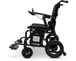 COMFYGO Phoenix, 12.3 kg Ultra Lichtgewicht Carbon Fiber Elektrische Rolstoel, met Afstandsbediening, 45cm zit, Zwarte stof, 2x12 Ah (tot 43 km)